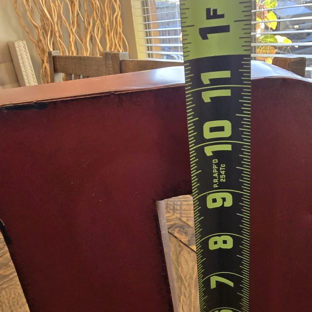 Red Rustic Letter "D" Wall Hanger or Shelf Decor - Picture 5 of 6
